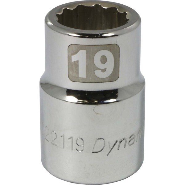 3/4" Drive, 19mm Metric Socket, 12 Points